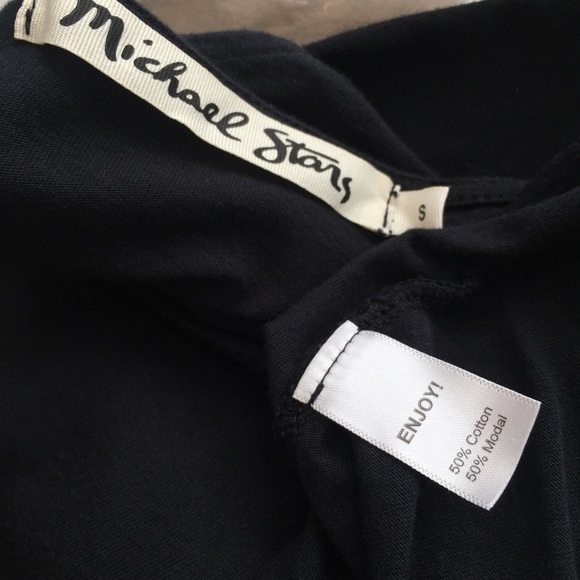 🇺🇸 MICHAEL STARS Drape Back ¾ sleeve Mini Dress - Picture 11 of 12